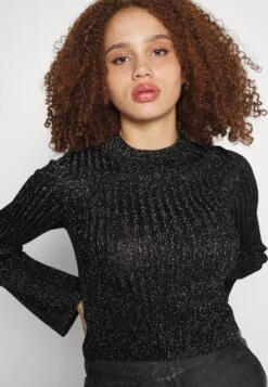 Even&Odd Lurex - Jersey De Punto - Black -Even&Odd 63f4ba6b61fe4e5b9b01b7f57a72124c