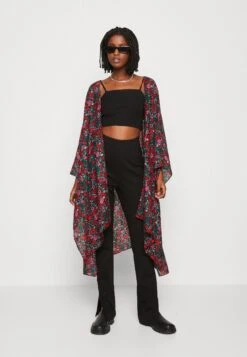 Even&Odd Floral - Chaqueta Fina - Red -Even&Odd 76213ba0d8014fbe9c50ffa0b62ff859