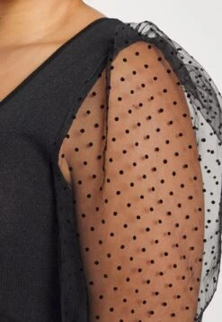 Bodycon Sleeves Low Neck Mini Dress- Vestido De Punto - Black -Even&Odd bd972c2c51054842a96f4148e4a78453