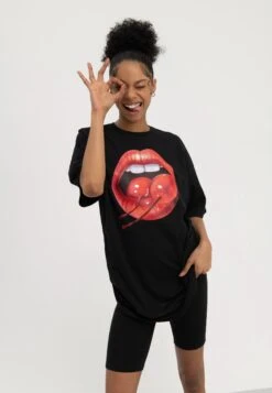 Even&Odd Camiseta Estampada - Black