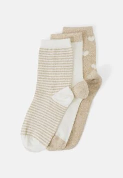 Even&Odd 3 Pack - Calcetines - Beige/White